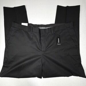 Express Slim‎ Straight Stretch Dress Trouser Pants Mens 40x30 Black Slacks NWT